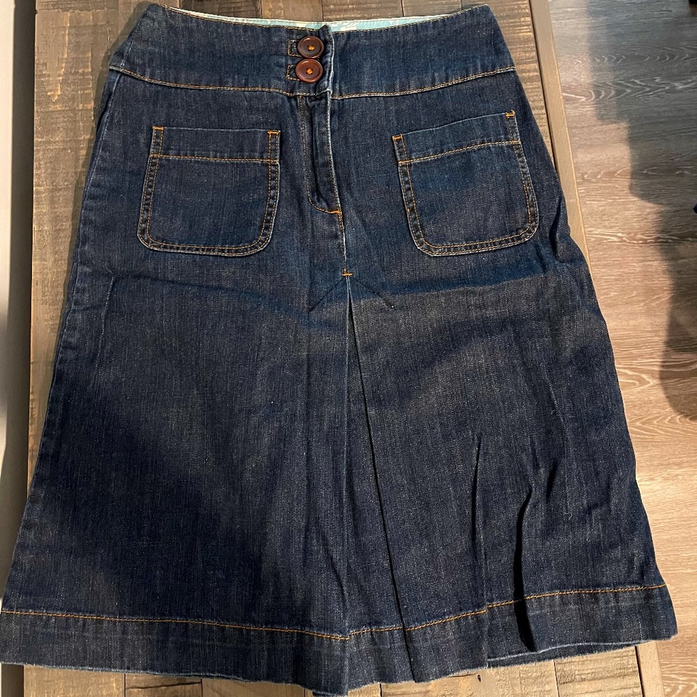 COPY - BODEN Dark Denim Skirt 8L